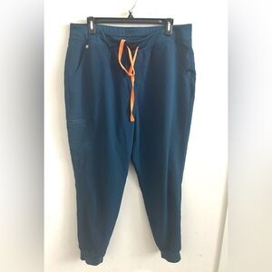 FIGS Zamora Joggers Womens XL Dark Teal Blue Scrub Pants Technical Medical